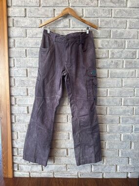 Hustler Hollywood Men's Cargo Pants in Charcoal Brown